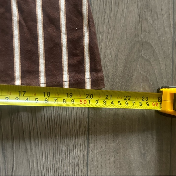 Reformation Westlake Stripe Mini Dress in Coffee Brown Size 2 - Picture 13 of 16